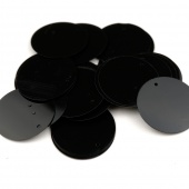 пайетки круг 25мм черные (3гр.) фото
