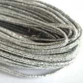 Сутажный шнур металлизированный 3,5мм серебро
