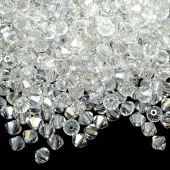 Биконусы Preciosa 5мм Crystal argent flare (20 шт)