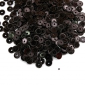 пайетки рифленые 4мм черные (3гр.) фото