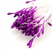 Тычинки на нитке 2мм Фиолетовые (10 шт)