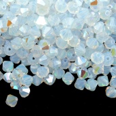 Биконусы Preciosa 5мм White opal glitter (20 шт)