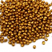 Бусины Fire Polished 4мм Brass gold №01740 (20шт.)