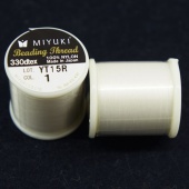 Нить Miyuki Thread для бисероплетения №1 White 50м
