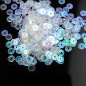 пайетки рифленые 4мм кристалл ав (3гр.) фото