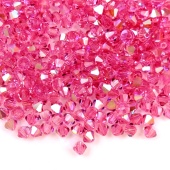Биконусы Preciosa 4мм Rose glitter (20 шт)