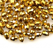 Бусина капля 8x6м Металлик золото №02 (10шт.)